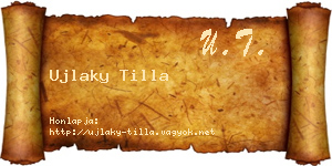 Ujlaky Tilla névjegykártya